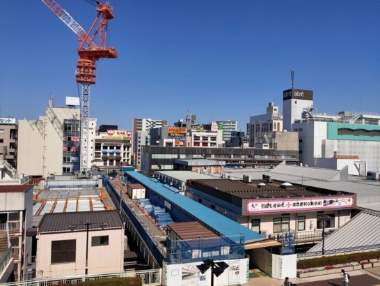 2023年7月30日の松戸駅ビル工事