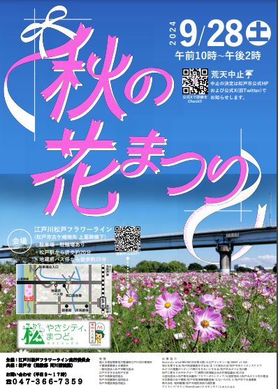 「江戸川松戸フラワーライン秋の花まつり2024」