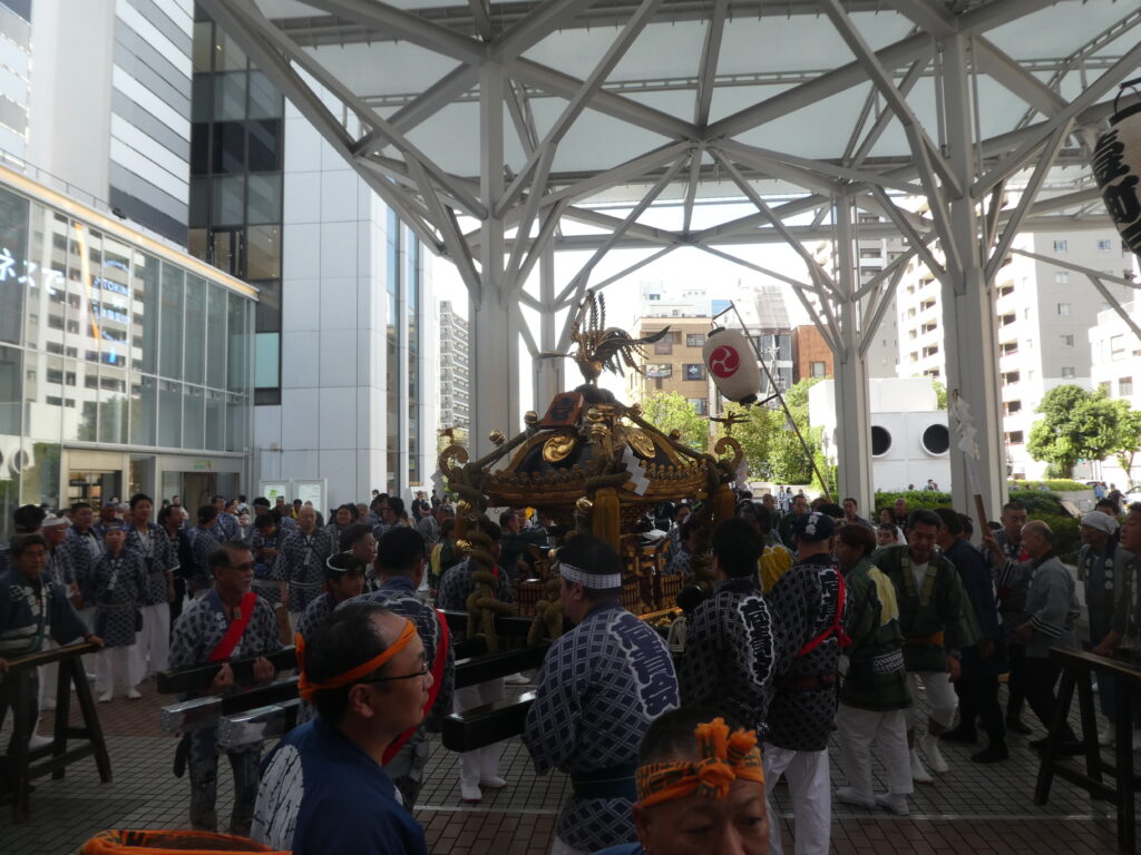 松戸神社　御祭禮　神輿渡御　キテミテマツド広場