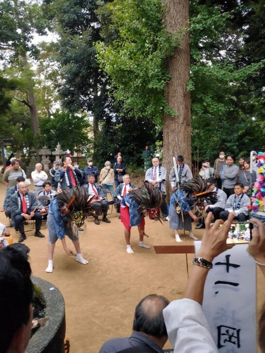 上本郷の３匹獅子舞（風早神社）