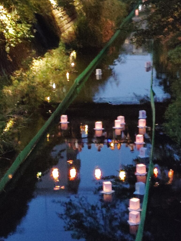 松戸宿坂川献灯まつり2025 献灯流し