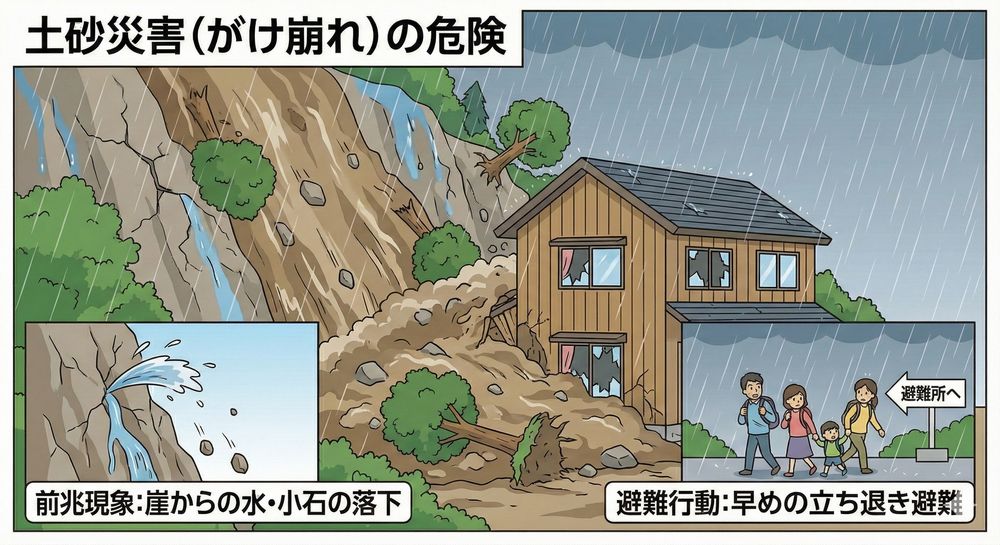 土砂災害（がけ崩れ）の危険